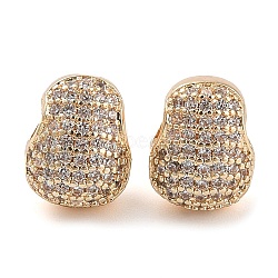 Brass Micro Pave Clear Cubic Zirconia Pendants, Potato

, Real 18K Gold Plated, 10x8x6.5mm, Hole: 3x3.5mm(KK-Q816-08G)