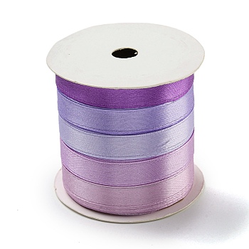 10M 5 Colors Polyester Ribbon, for Gift Wrapping, Orchid, 3/8 inch(10mm), 2m/color