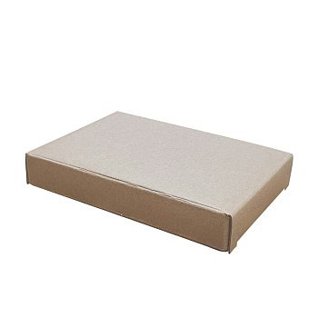 Cardboard Paper Shipping Box, Mailing Folding Box, Rectangle, Wheat, 15.5x10.1x2.7cm