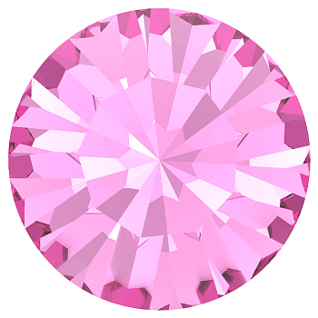 Preciosa&reg MAXIMA Crystal Round Stones, Czech Crystal, Dura Foiling, Round(431 11 615 Chaton), 70010 Rose, SS8/PP17(2.3~2.5mm)