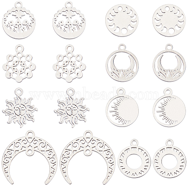 Stainless Steel Color Mixed Shapes 304 Stainless Steel Charms