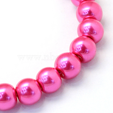 Baking Painted Pearlized Glass Pearl Round Bead Strands(HY-Q330-8mm-10)-2
