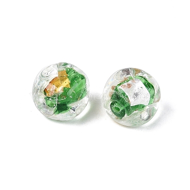 la main d'or et d'argent des perles de verre feuille(FOIL-Q003-01E)-3