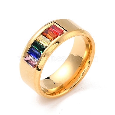 Rainbow Pride Finger Ring(RJEW-M140-02G)-3