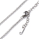 304 Stainless Steel Cable Chain Necklace for Men Women(NJEW-K245-025D)-2