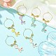 Giraffe Alloy Enamel Pendants Wine Glass Charms Sets(AJEW-JO00186)-2