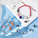 chgcraft 16pcs 8 couleurs perles d'émail en alliage de placage en rack(ENAM-CA0001-44)-4