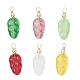 Gradient Color Baking Paint Glass Pendants(PALLOY-JF04068-01-S)-1