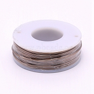 Matte Round Aluminum Wire, with Spool, Coconut Brown, 1.2mm, 16m/roll(AW-G001-M-1.2mm-15)