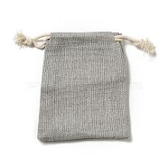 Rectangle Cloth Packing Pouches, Drawstring Bags, Dark Gray, 11.8x8.75x0.55cm(ABAG-A008-01B-09)