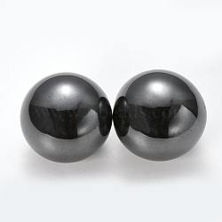 Synthetic Magnetic Hematite Decorations, Round, 30mm(G-Q468-100-30mm)