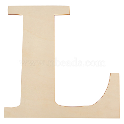 Unfinished Wood Shape, Customizable, Letter, Letter.L, 29.9x29.9x0.2cm(WOOD-CN0001-010L)