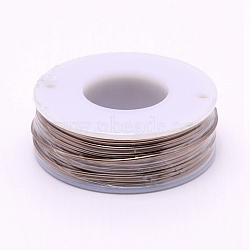 Matte Aluminum Wire, with Spool, Coconut Brown, 1.2mm, 16m/roll(AW-G001-M-1.2mm-15)