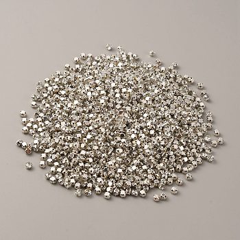 Sew on Rhinestone, Glass Crystal Rhinestone, Multi-Strand Links, with Brass Prong Setting, Platinum, 5x4mm, Hole: 1mm, 1440pcs/bag
