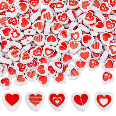 Red Heart Acrylic Beads