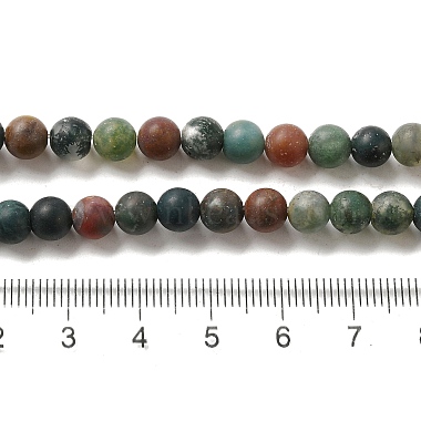 Chapelets de perles en agate indienne naturelle(X-G-Q462-6mm-08)-2