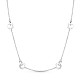 TINYSAND 925 Sterling Silver Interlocking Chain Necklaces(TS-N320-S)-1