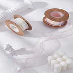 2 Rolls 2 Colors Flat Rainbow Color Nylon Organza Ribbon, Iridescent Ribbon for Bowknot, Flower, Gift Decoration, Mixed Color, 1-5/8 inch(40mm), about 9.84 Yards(9m)/Roll, 1roll/color(OCOR-LP0001-75)