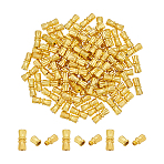 100 Sets Brass Screw Clasps, Perfect Ending for Your Jewelry, Column, Golden, 10~11x4.5mm, Hole: 1~1.2mm(KK-UN0006-81)