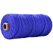 Cotton String Threads for Crafts Knitting Making, Mauve, 3mm, about 109.36 Yards(100m)/Roll(KNIT-PW0001-01-15)