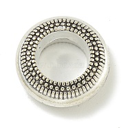 Tibetan Style Alloy Beads, Cadmium Free & Lead Free, Large Hole Beads, Rondelle, Antique Silver, 14.5x6mm, Hole: 7.5mm, about 320pcs/1000g(FIND-U015-19AS)