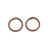 Brass Open Jump Rings, Cadmium Free & Lead Free, Red Copper, 8x0.7mm, Inner Diameter: 6.5mm, about 5555pcs/500g(KK-G514-01L-R)