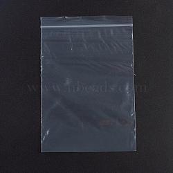 Plastic Zip Lock Bags, Resealable Packaging Bags, Top Seal, Self Seal Bag, Rectangle, White, 16x11cm, Unilateral Thickness: 2.1 Mil(0.055mm), 100pcs/bag(OPP-G001-F-11x16cm)