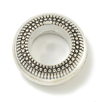 Tibetan Style Alloy Beads, Cadmium Free & Lead Free, Large Hole Beads, Rondelle, Antique Silver, 14.5x6mm, Hole: 7.5mm, about 320pcs/1000g