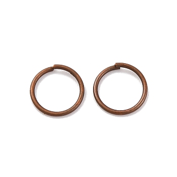 Brass Open Jump Rings, Cadmium Free & Lead Free, Red Copper, 8x0.7mm, Inner Diameter: 6.5mm, about 5555pcs/500g