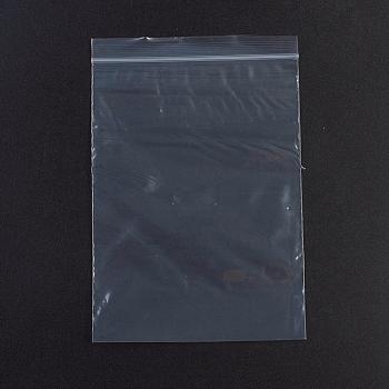 Plastic Zip Lock Bags, Resealable Packaging Bags, Top Seal, Self Seal Bag, Rectangle, White, 16x11cm, Unilateral Thickness: 2.1 Mil(0.055mm), 100pcs/bag