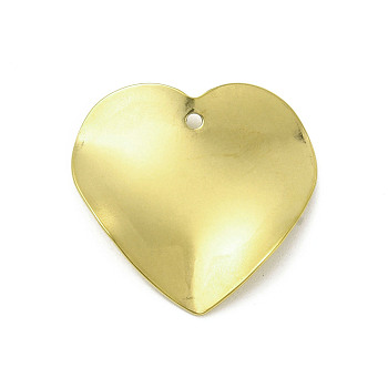 Textured 201 Stainless Steel Pendants, Golden, Heart, 21.5x22x1mm, Hole: 1.2mm