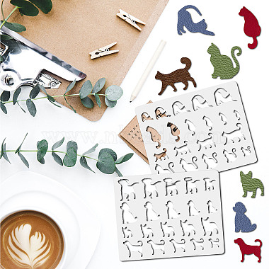 12Pcs 12 Styles PET Plastic Hollow Out Drawing Painting Stencils Templates(DIY-WH0470-001)-5