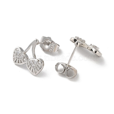 Boucles d'oreilles en laiton de goujon de rhinestone(EJEW-Z021-26P)-2