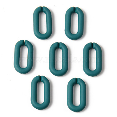 Teal Oval Acrylic Quick Link Connectors