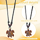 15Pcs 15 Styles Tortoise Resin Pendant Necklaces Set with Adjustable Cotton Cords(NJEW-AN0001-51B)-3