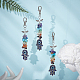 chgcraft 3pcs décoration de pendentif en grappe de copeaux de pierres précieuses naturelles et synthétiques(HJEW-CA0001-35)-4