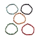 Bracelets extensibles perlés en forme de bâton de bambou en jaspe impérial naturel (teint)(BJEW-JB09098)-1