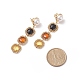 Glass Rectangle Beaded Long Dangle Stud Earrings with Imitation Pearl(EJEW-TA00141-02)-2