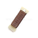 Baking Paint Iron Wire, Round, for DIY Craft, Saddle Brown, 0.35mm, about 164.04 Feet(50m)/Roll(FIND-WH0139-754)
