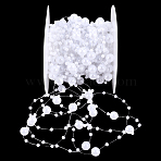 1Pc Resin Round Ball Chains, Unwelded, White, 3mm, about 32.81 Feet(10m)/Set(OCOR-CY0002-77)