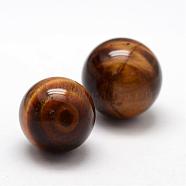 Grade A Natural Tiger Eye Round Beads, Gemstone Sphere, No Hole/Undrilled, 10mm(G-L451-02-10mm)