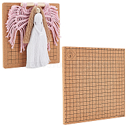 ELITE 1Pc Cork Wood Subplate, Leathercraft Tools, 1 Set Cork Wood Blocking Mats for Knitting, Double Side Blocking Boards with Grids for Needlepoint Crochet, Tan, 200~203x200~203x10mm(DIY-PH0017-63)