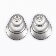 304 Stainless Steel Cabochons, teardrop, Stainless Steel Color, 21x17x4mm(STAS-H398-19P)