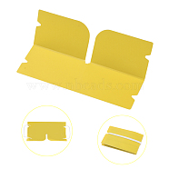 Portable Foldable Plastic Mouth Cover Storage Clip Organizer, for Disposable Mouth Cover, Yellow, 190x120x0.3mm(AJEW-E034-71E)
