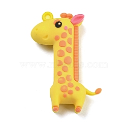 Cartoon PVC Plastic Big Pendants, Number 1 Charm, Giraffe, 54x37x15mm, Hole: 3mm(X-KY-M004-01B)
