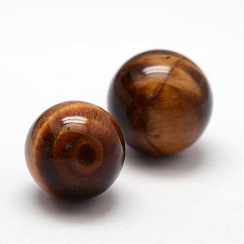 Grade A Natural Tiger Eye Round Beads, Gemstone Sphere, No Hole/Undrilled, 10mm
