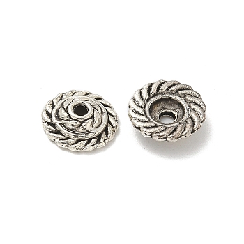 Tibetan Style Alloy Beads, Cadmium Free & Lead Free, Flat Round, Antique Silver, 11x3.5mm, Hole: 1.8mm