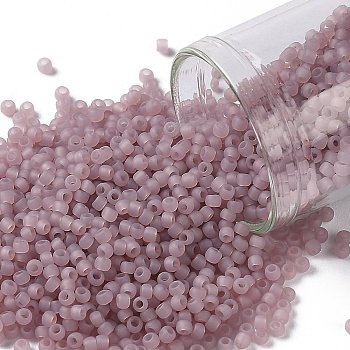 TOHO Round Seed Beads, Japanese Seed Beads, Frosted, (151F) Ceylon Frost Grape Mist, 11/0, 2.2mm, Hole: 0.8mm, about 1110pcs/10g