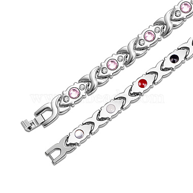 SHEGRACE Stainless Steel Panther Chain Watch Band Bracelets(JB666A)-6