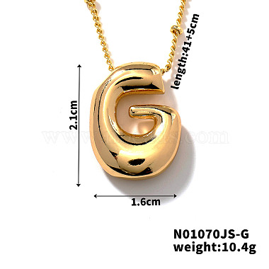 Letter G Brass Necklaces